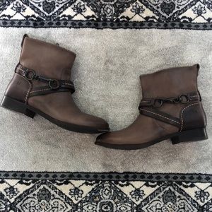 Frye Belted Ankle Boot Size Zipper